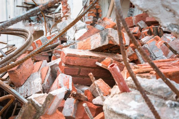 Image of a building under demolition.